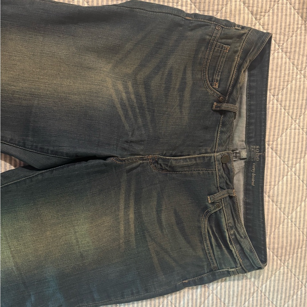 New York & Company Dark Blue Bootcut Jeans - Picture 3 of 4